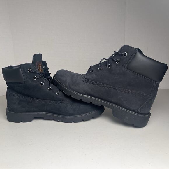 Timberland Waterproof Black Boots Bootie Boys 7 / Women’s 9 Classic 6-Inch 10910 - Picture 7 of 16